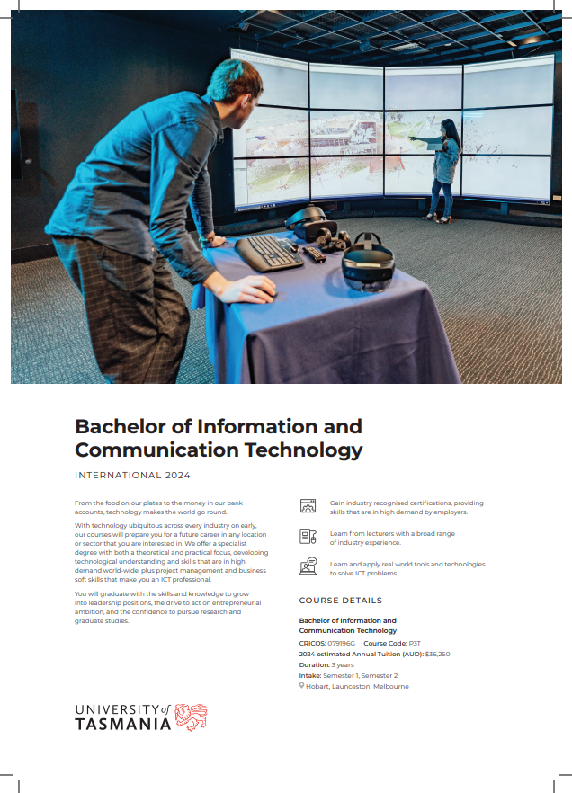 2024 Bachelor of Information and Communication Technology A4 Flyers